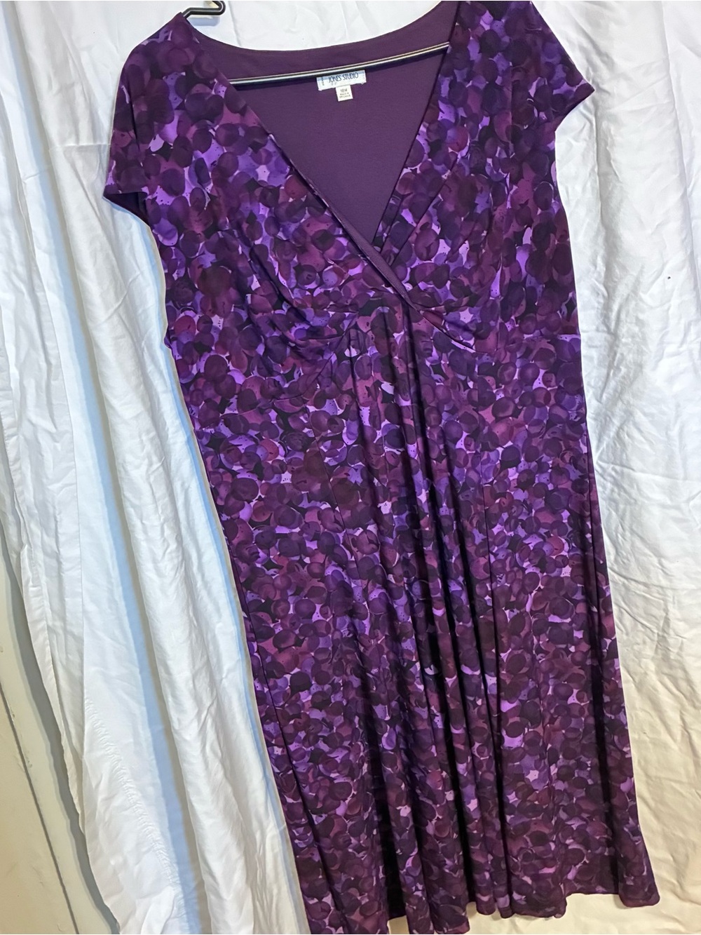 Jones Studio Purple Floral Maxi Dress